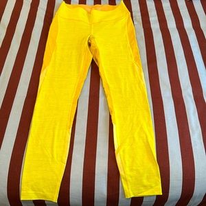 Outdoor voices tricolor tech sweat yellow leggings size small